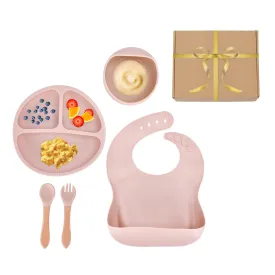 - Silicone Baby Feeding Set - Toddler Led Weaning Supplies - Kids Plate