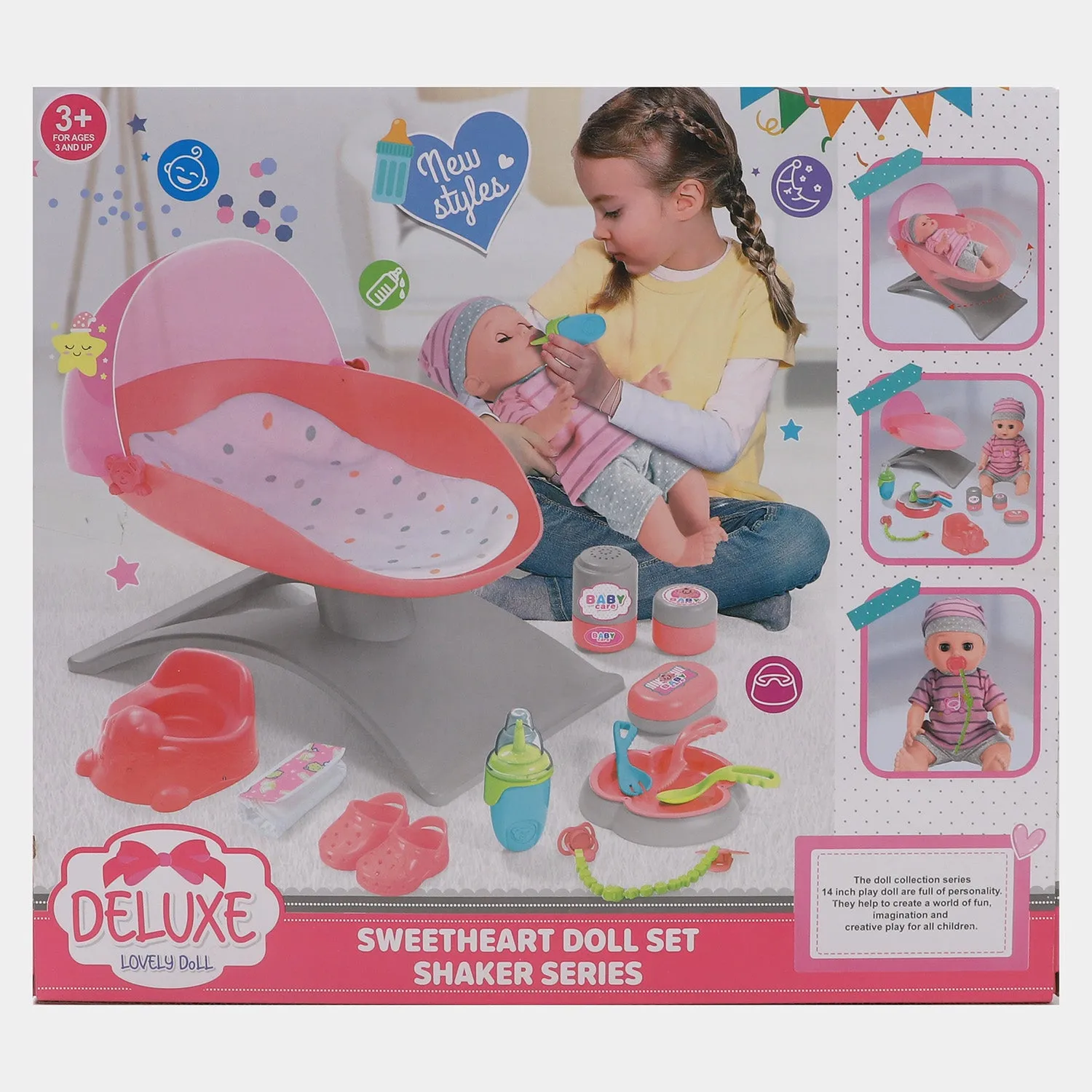 12 Sound Modern baby Doll Play Set For Kids