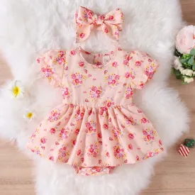 2-Piece Baby Flora Romper