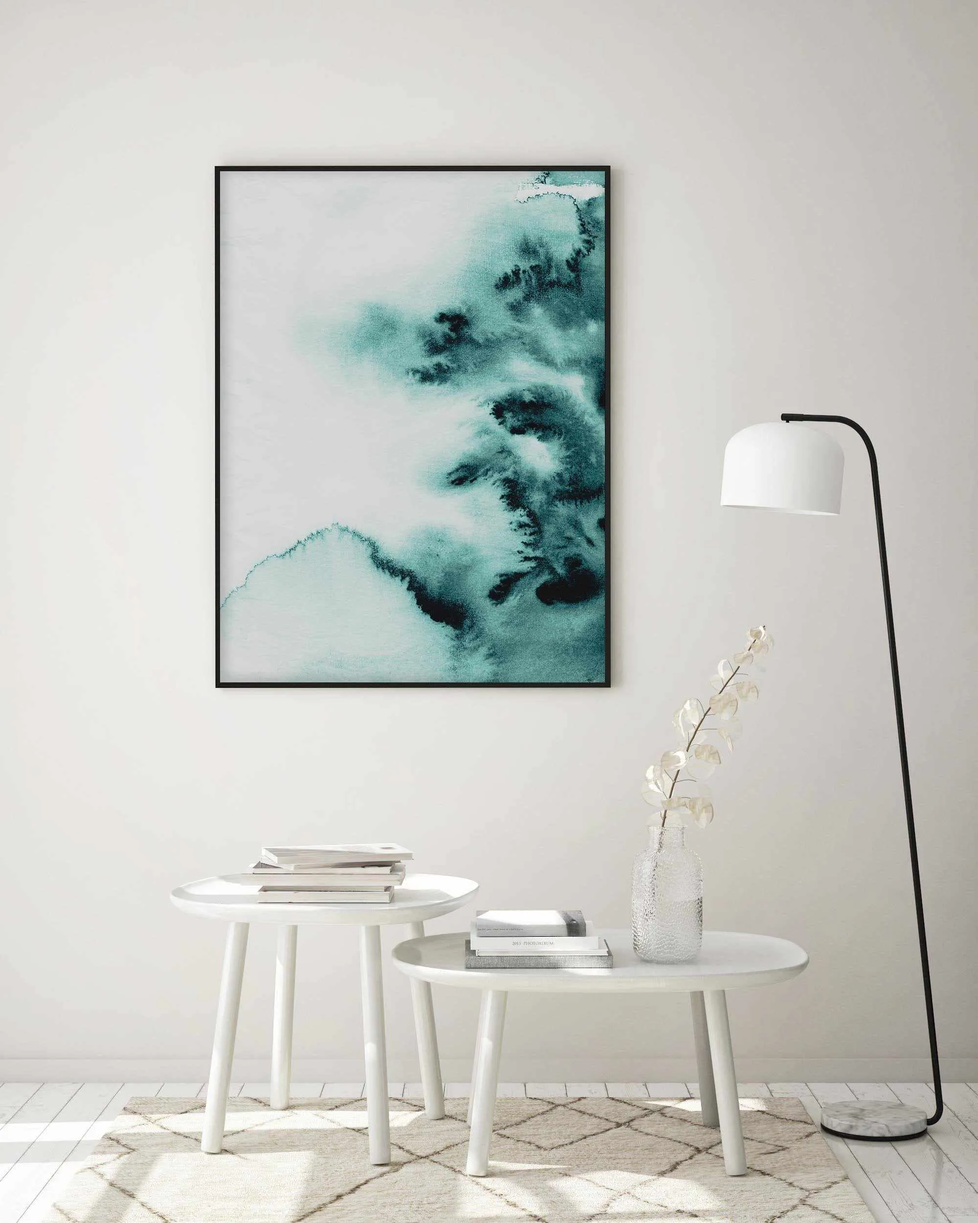 Abstract Green Watercolour II Art Print