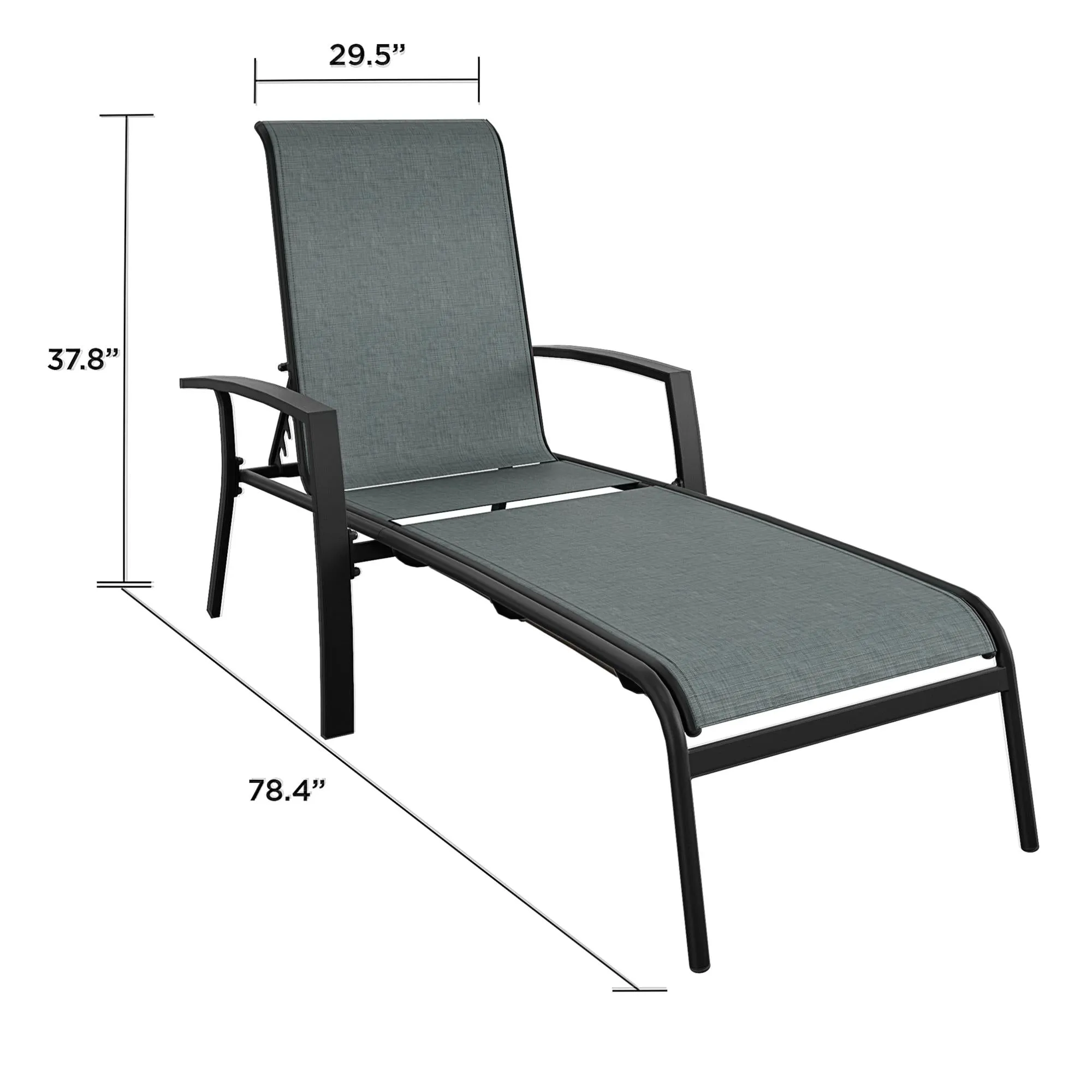 Adjustable Aluminum Chaise Lounge Chair