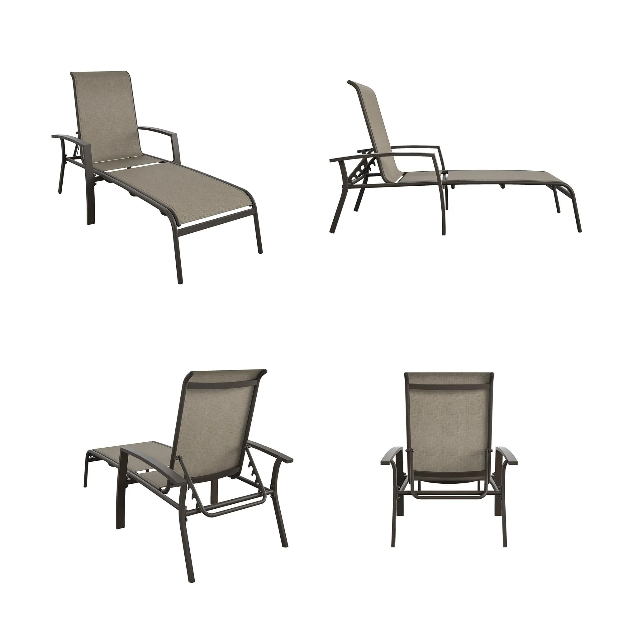 Adjustable Aluminum Chaise Lounge Chair