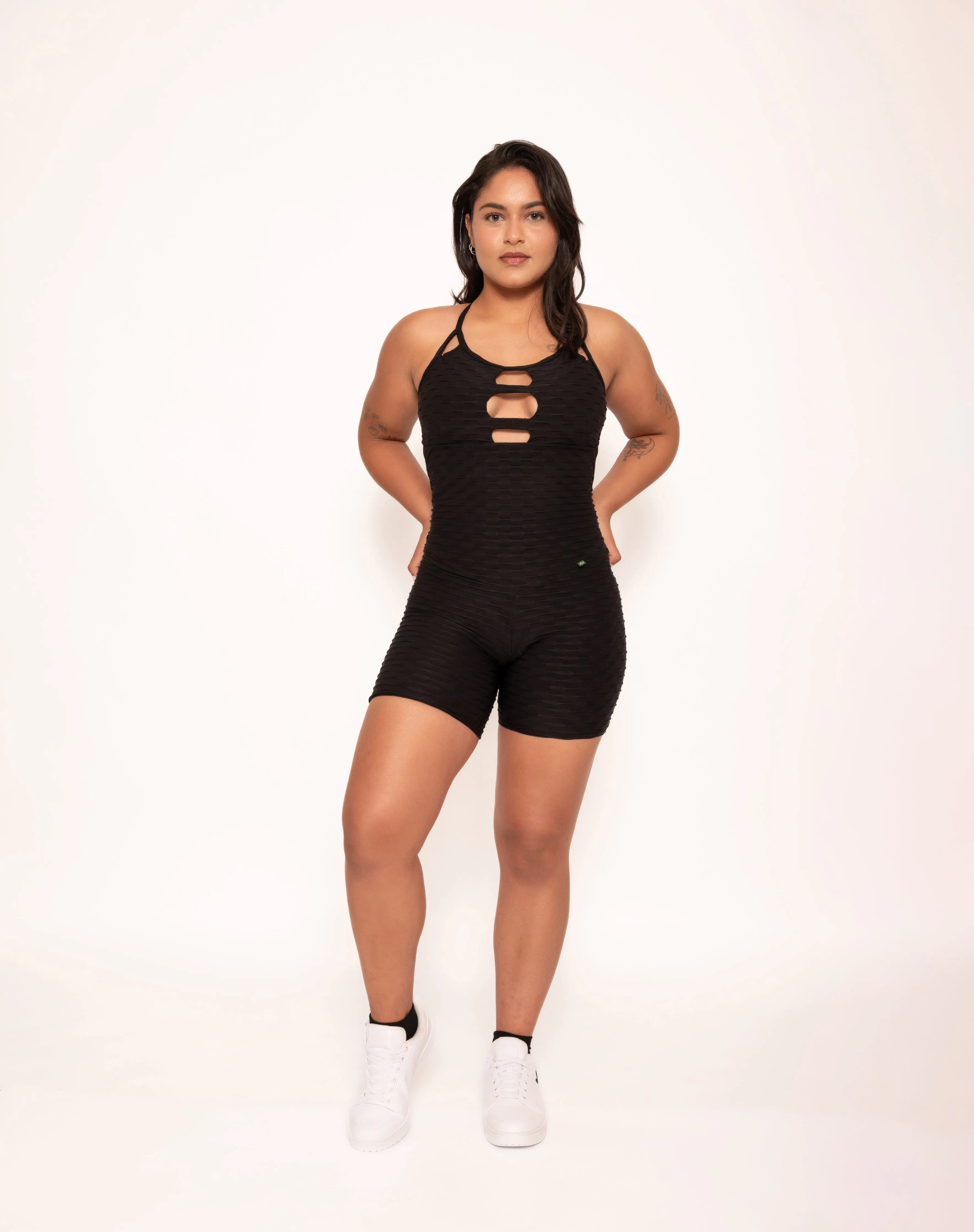 Amelia Black Shorts Jumpsuit