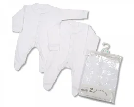 Baby 2 Pack Sleepsuits White Bw 1109-0703