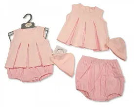 Baby Girls 2 pcs Dress Set with Hat - Cherries (NB-6 Months) Bis-2100-2260