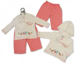 Baby Girls 2 pcs Hooded Set - Petal (BIS2026-1753)