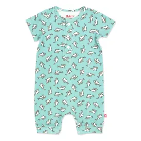 Baby Sharks Organic Cotton Henley Bodysuit