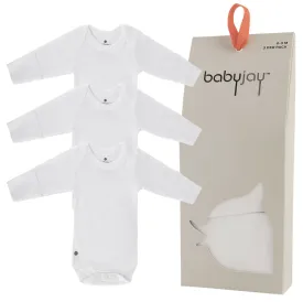 Babyjay 3PK LONG SLEEVE BABY BODYSUIT