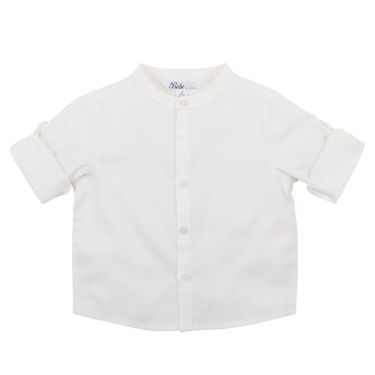 Bebe Ralph Neru Roll Up Shirt in Ivory (Size 00-7Y)