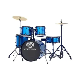 BK Percussion KTSBKFT900B 5pc Drumset With Hardware & Cymbals Blue