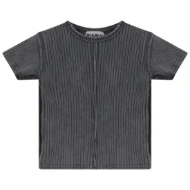 Bla Bla Bla Rib Denim Grey Wash Boys T-Shirt