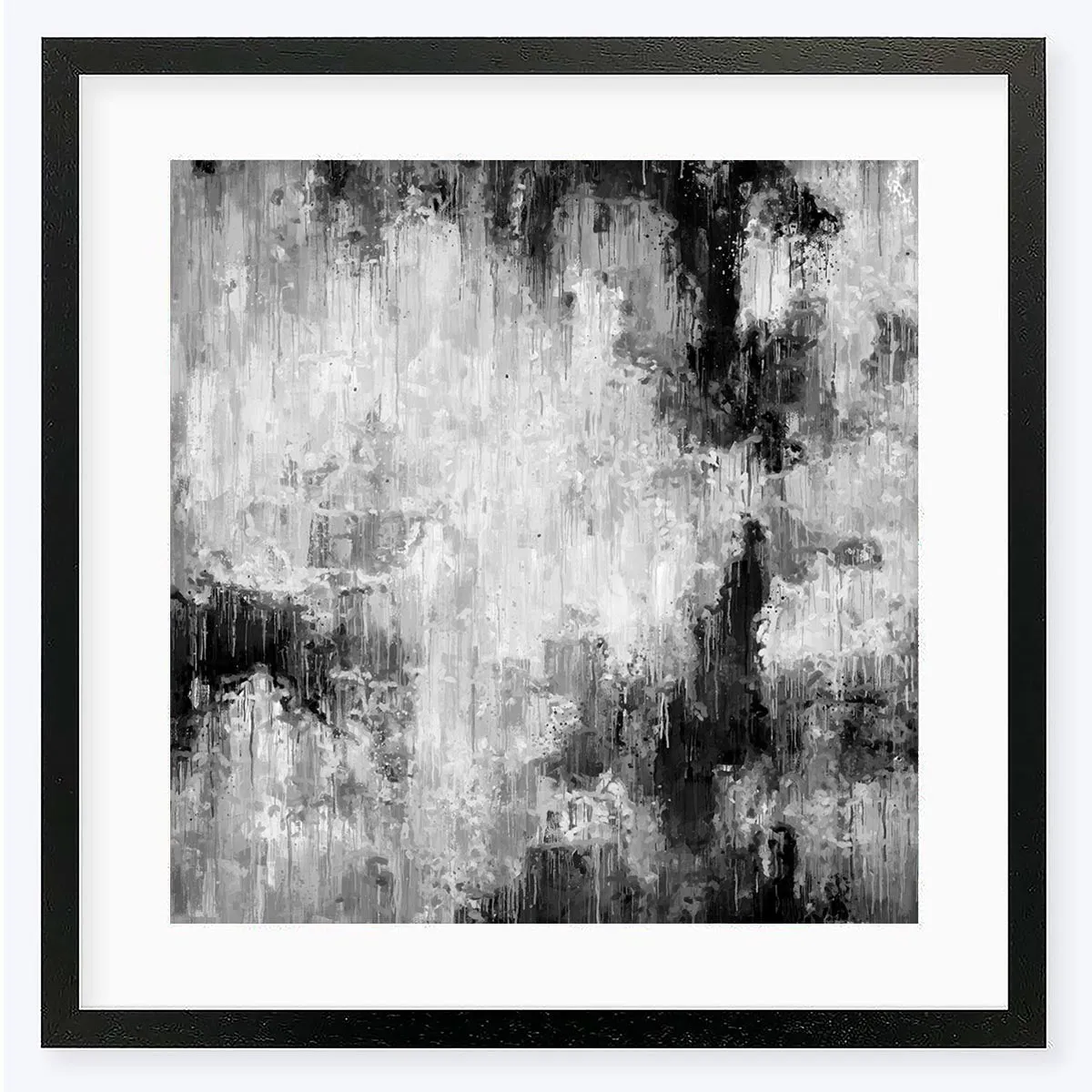 Black Abstraction Framed Art Print