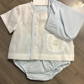 Blue tracker diaper set