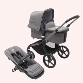 Bugaboo Fox 5 Bassinet and Seat Pram - Graphite/Grey Melange