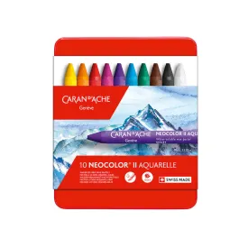 Caran d'Ache Neocolor II Water Soluble Wax Pastels Box of 10