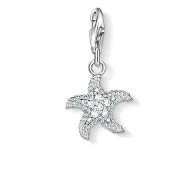 CHARM CLUB STERLING SILVER CZ STARFISH CHARM