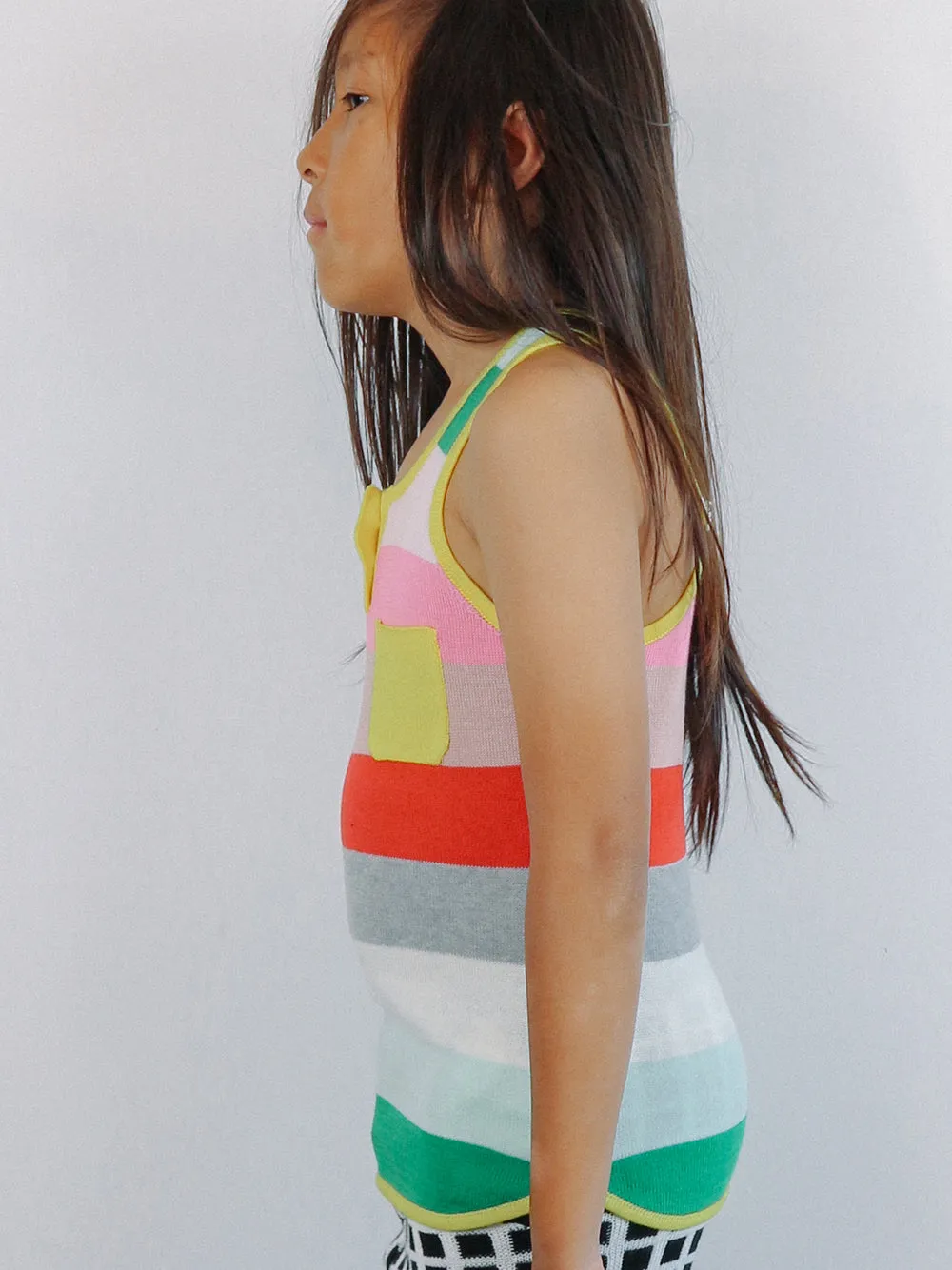 Color Block Sriped Tank Top