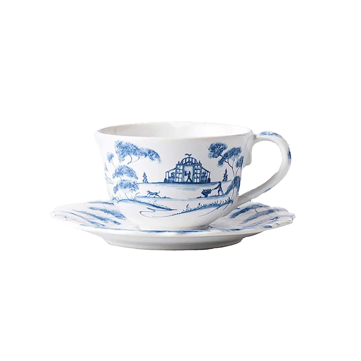 Country Estate Teacup - Delft Blue