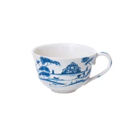 Country Estate Teacup - Delft Blue