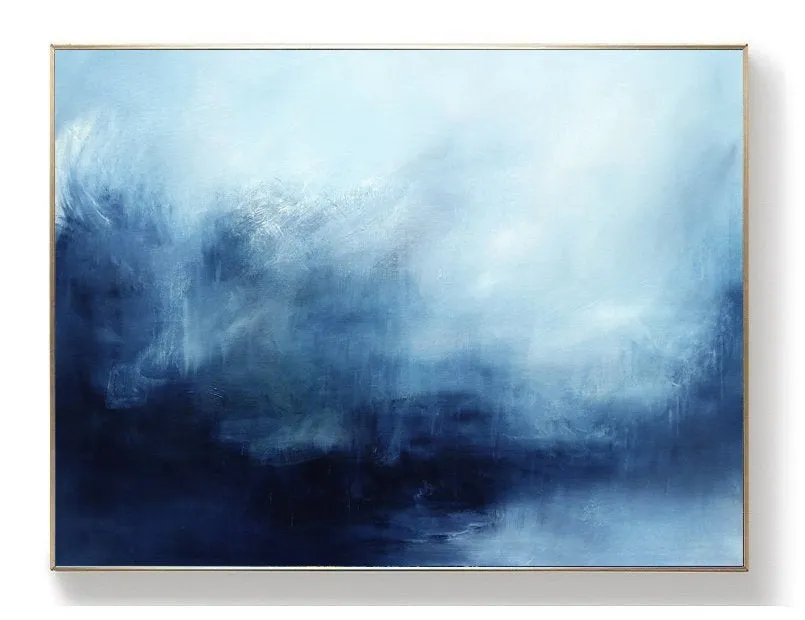 Deep Blue Sea Landscape Painting Abstract Landscape Art Dp092