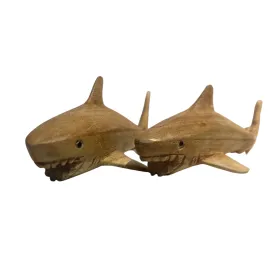 Hand Carved Suar Wood Shark