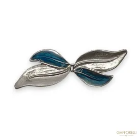 Hook with Enamelled Leaves- Art. E386- Gafforelli Srl