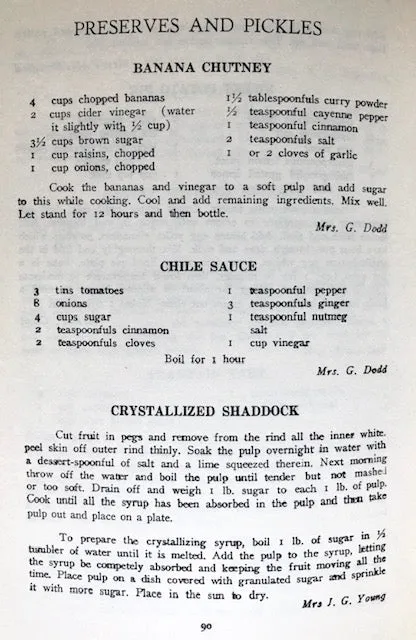 (Jamaican) Jamaica Society for the Blind.  Recipe Round-Up: A Book of Favourite Recipes, collected in Mandeville and sold in aid of the Jamaica Society for the Blind.