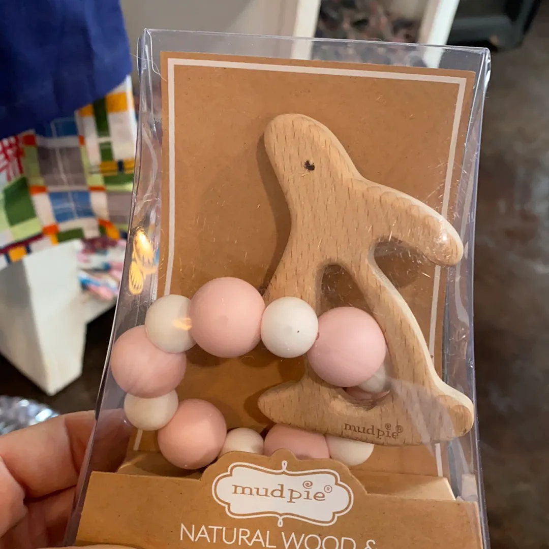 Nat. Wood/Silicone Teethers