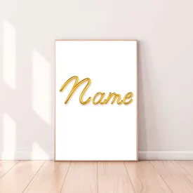 Personalized "Custom Name" Wall Art, Cursive Balloons