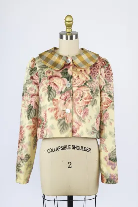 Peter Pan Coat in Vintage Floral and Gingham