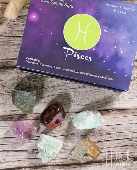 Pisces  Zodiac Natural Crystal Kit