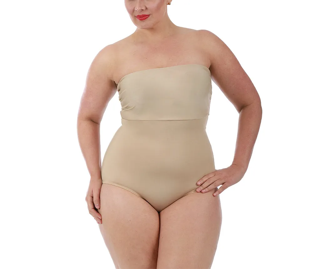 Plus Size InstantFigure Bandeau Brief Bodysuit Shapewear WBS012C