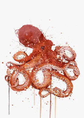 Sea Creature Wall Art Print 'Octopus'