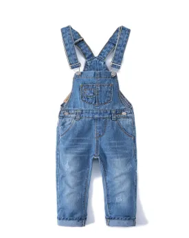 Toddler Jeans Overalls Ripped Denim Jumpsuit